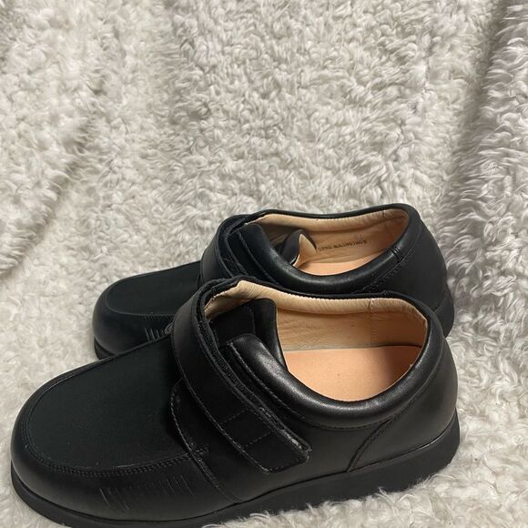 New Mt. Emey leather Black Comfort Orthotic Diabetic Walking Oxfords Men SZ 10.5 - Picture 3 of 10